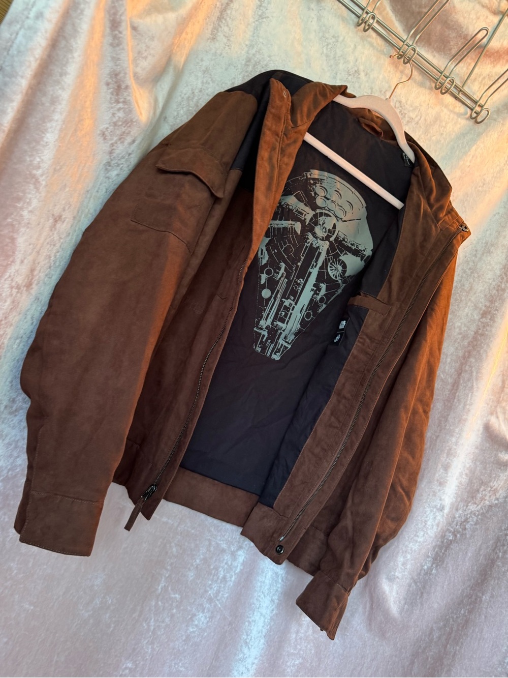 Rare Star Wars Young Han Solo Faux Suede Jacket Size XXL Cosplay Limited Edition